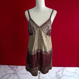 SYNERGY Vintage Burgundy Gold y2k 90s Dress Size Large
